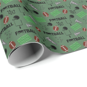 Papel De Regalo Diversión al fútbol en verde