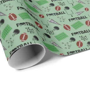 Papel De Regalo Diversión al fútbol en verde claro
