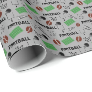 Papel De Regalo Diversión al fútbol sobre el gris claro