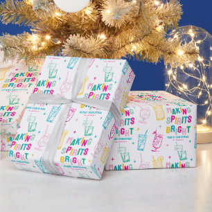 Papel De Regalo Diversión Colorido 'Alegrando Espíritus' Navidad