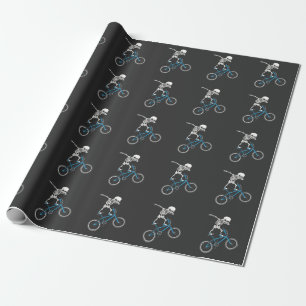 Papel De Regalo Diversión de BMX Bicycling Skeleton mtb