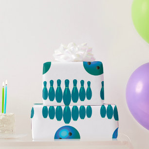 Papel De Regalo Diversión de Bolos con Bola y Bolos