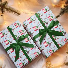 Papel De Regalo Diversión de Chocolate Caliente con Muñeco de Niev