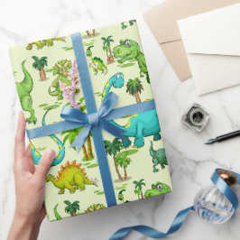 Papel De Regalo Diversión de dinosaurios para niños