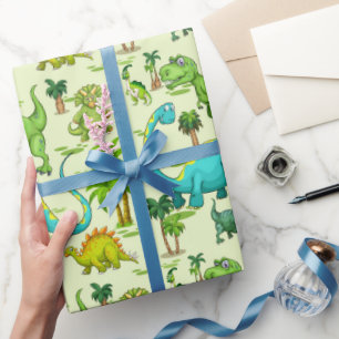 Papel De Regalo Diversión de dinosaurios para niños