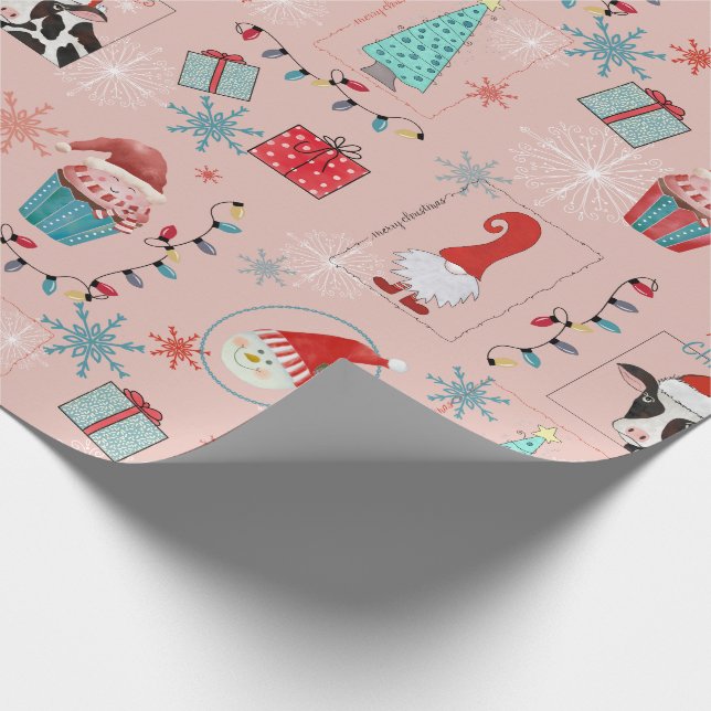 Papel De Regalo Diversión de Navidad (Esquina)