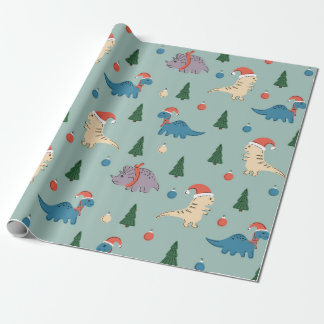 PAPEL DE REGALO DIVERSIÓN DE NAVIDADES DE ILUSTRACION DINOSAUR GIF