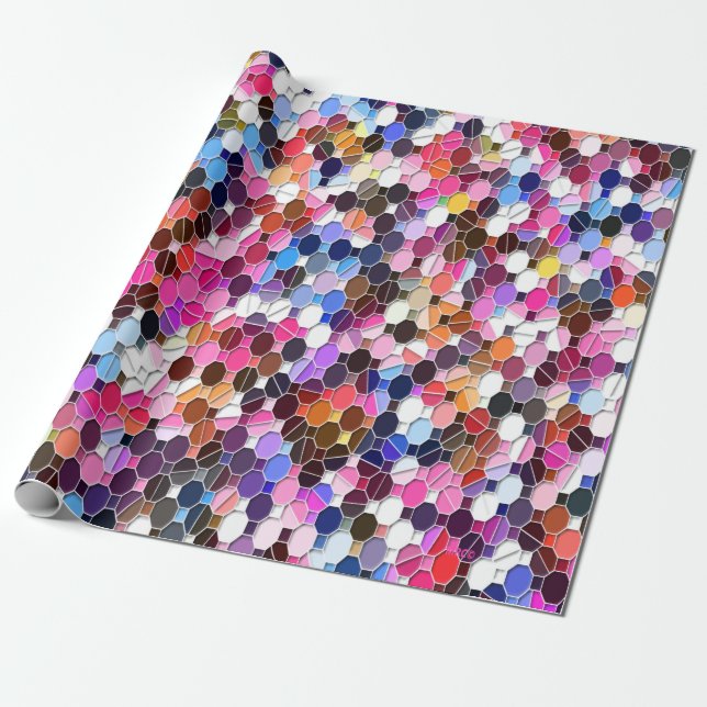 Papel De Regalo Diversión de verano psicodélica...... (Desenrollado)