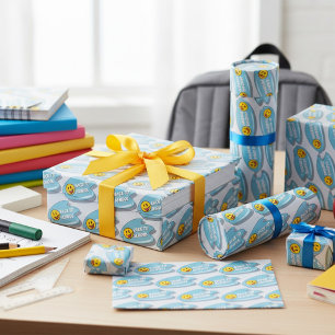 Papel De Regalo Diversión de vuelta a la escuela Cara sonriente