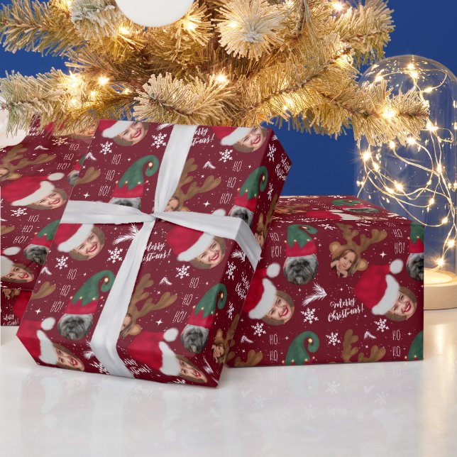 Papel De Regalo Diversión divertida feliz ilustracion de Navidad 3 (Vacaciones)