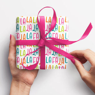 Papel De Regalo Diversión divertida y colorida fiesta de Navidades