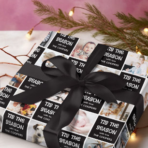 Papel De Regalo Diversión en rejilla de fotos de Navidad Regalo en