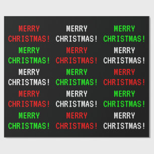 Papel De Regalo ¡Diversión, FELICES NAVIDAD de la mirada clásic