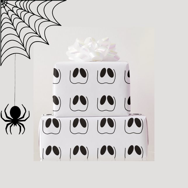 Papel De Regalo Diversión, miedo, rostro fantasma para Halloween (Subido por el creador)