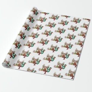 Papel De Regalo Diversión Reno Navideña Fiesta Navideña