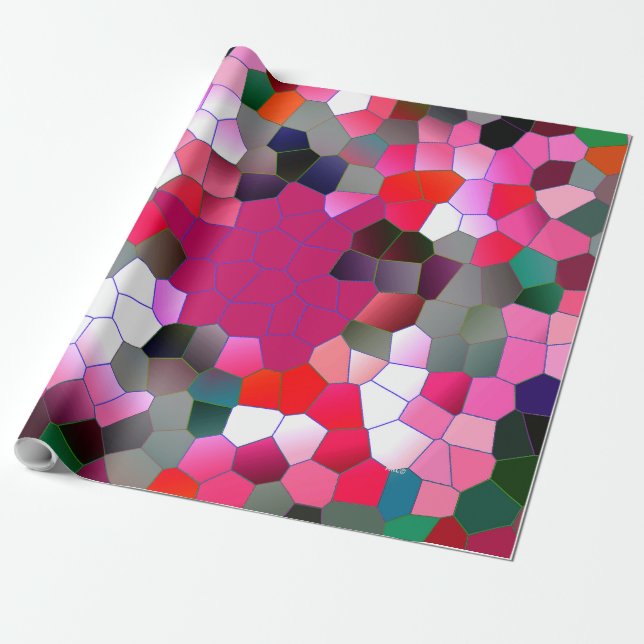 Papel De Regalo Diversión rosa..... (Desenrollado)