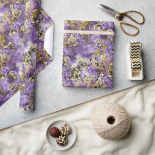 Papel De Regalo Diversión Rosa Violeta Púrpura Patrón de Arte de Á