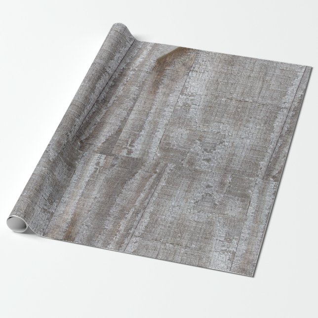 Papel De Regalo Diversión, Rústica, Gris, Barnwood, (Desenrollado)
