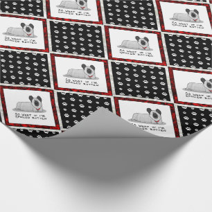 Papel De Regalo Diversión satina de Skye Terrier (plata)