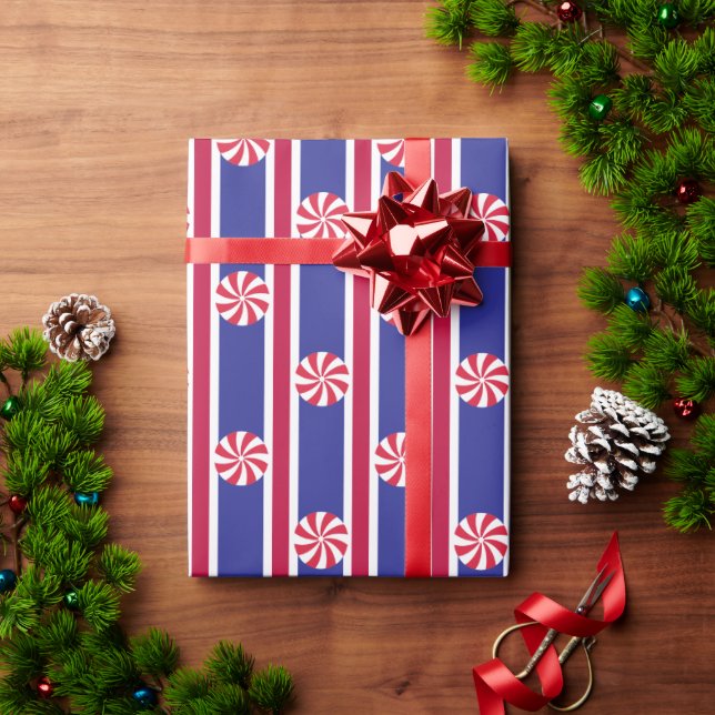 Papel De Regalo Diversión y fantasía Peppermint Candy (Regalo de vacaciones)