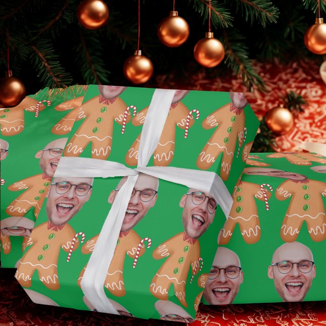 Papel De Regalo Divertidas Fotos Personalizadas Face Gingerbread X (Subido por el creador)
