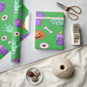 Papel De Regalo Divertidas vibras de fiesta de muertos vivientes