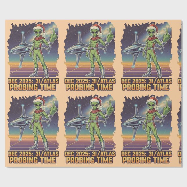 Papel De Regalo Divertido 3I/ATLAS (Superficie plana)