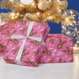 Papel De Regalo Divertido alegre navidad antler ilustracion foto n