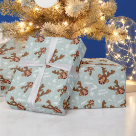 Papel De Regalo Divertido alegre navidad antler ilustracion foto n