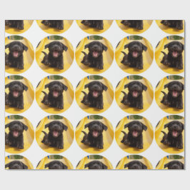 Papel de regalo divertido con cachorro feliz de La