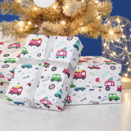 Papel de regalo divertido con patrón de juguetes p