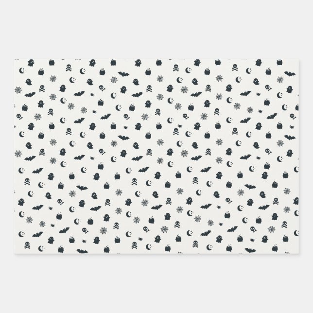 Papel de regalo divertido con tema de Halloween (Anverso)
