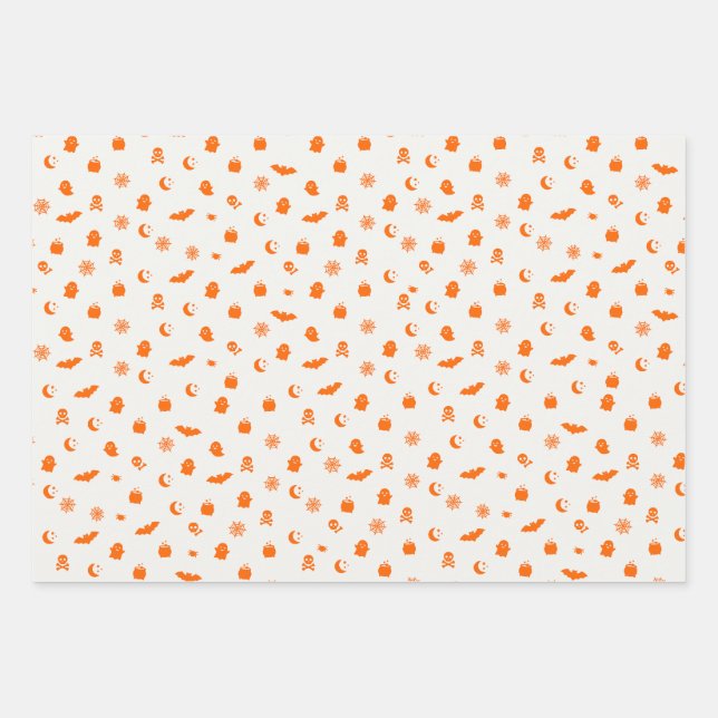 Papel de regalo divertido con tema de Halloween (Anverso)