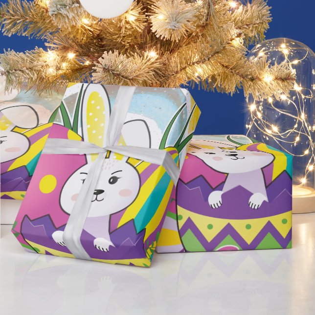 Papel De Regalo Divertido conejo feliz día de Pascua (Vacaciones)