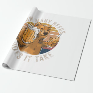 Papel De Regalo Divertido Cuántas Cervezas Se Necesitan