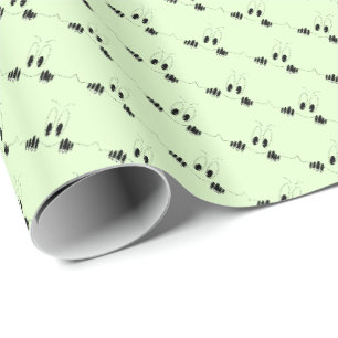 Papel de Regalo Divertido Curiosidad Ojos Sonrisa 