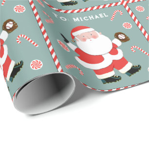 Papel de regalo divertido de béisbol para las fies