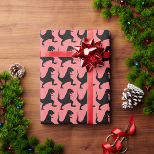PAPEL DE REGALO DIVERTIDO DE DINOSAURIO DE NAVIDAD