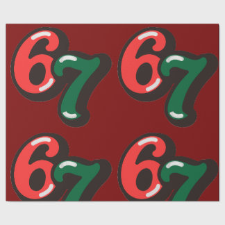 Papel de regalo divertido de Navidad 67 Rojo y Ver