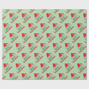 Papel de regalo divertido de Navidad Merry Kissmya