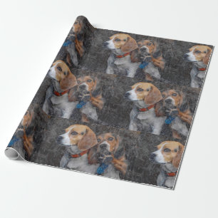 Papel De Regalo Divertido el beagle sucio de la puerta de tormenta
