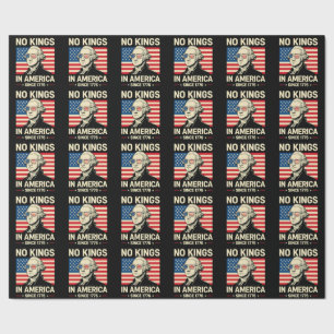 Papel De Regalo Divertido George Washington Sin Reyes América 1776