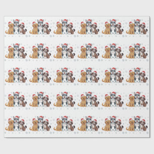 Papel De Regalo Divertido Husky Perro Siberiano Amante del árbol d