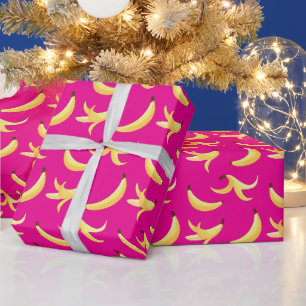 Papel De Regalo Divertido patrón de fiesta con chistes de plátano 