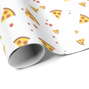 Papel De Regalo Divertido patrón minimalista de pizza de pepperoni