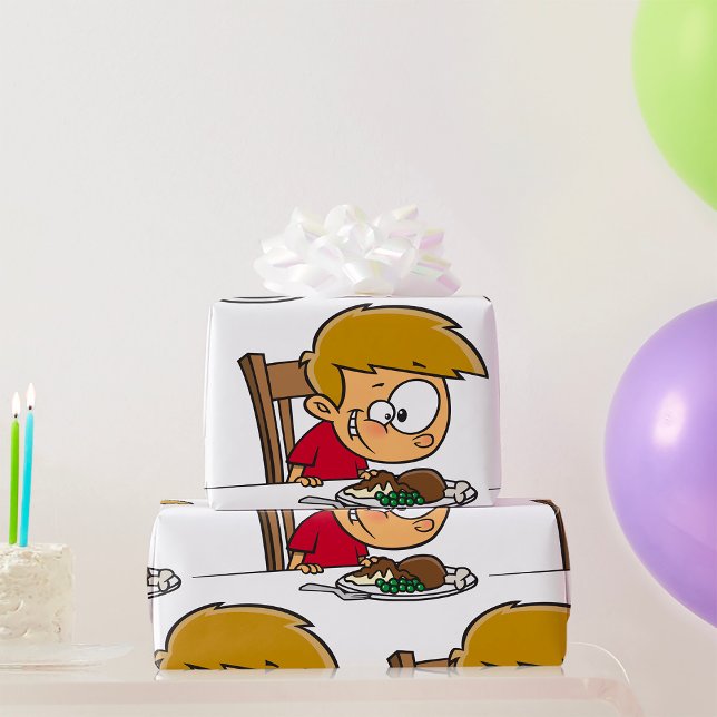 Papel De Regalo Divertido Personalizado excitado por la cena (Subido por el creador)