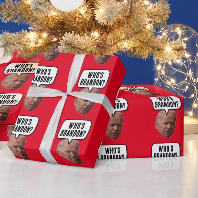 Papel De Regalo ¿DIVERTIDO QUIÉN ES BRANDON? Navidades BIDEN (Vacaciones)