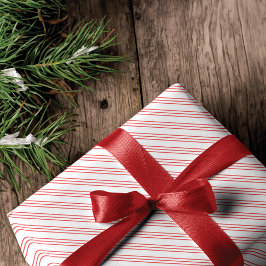 Papel De Regalo Divertido Red & White Candy puede stripar a Navida