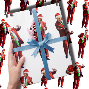Papel De Regalo Divertido regalo de los Navidades de Trump Dance S