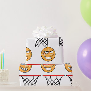 Papel De Regalo Divertido sonriente baloncesto cara a zumbar